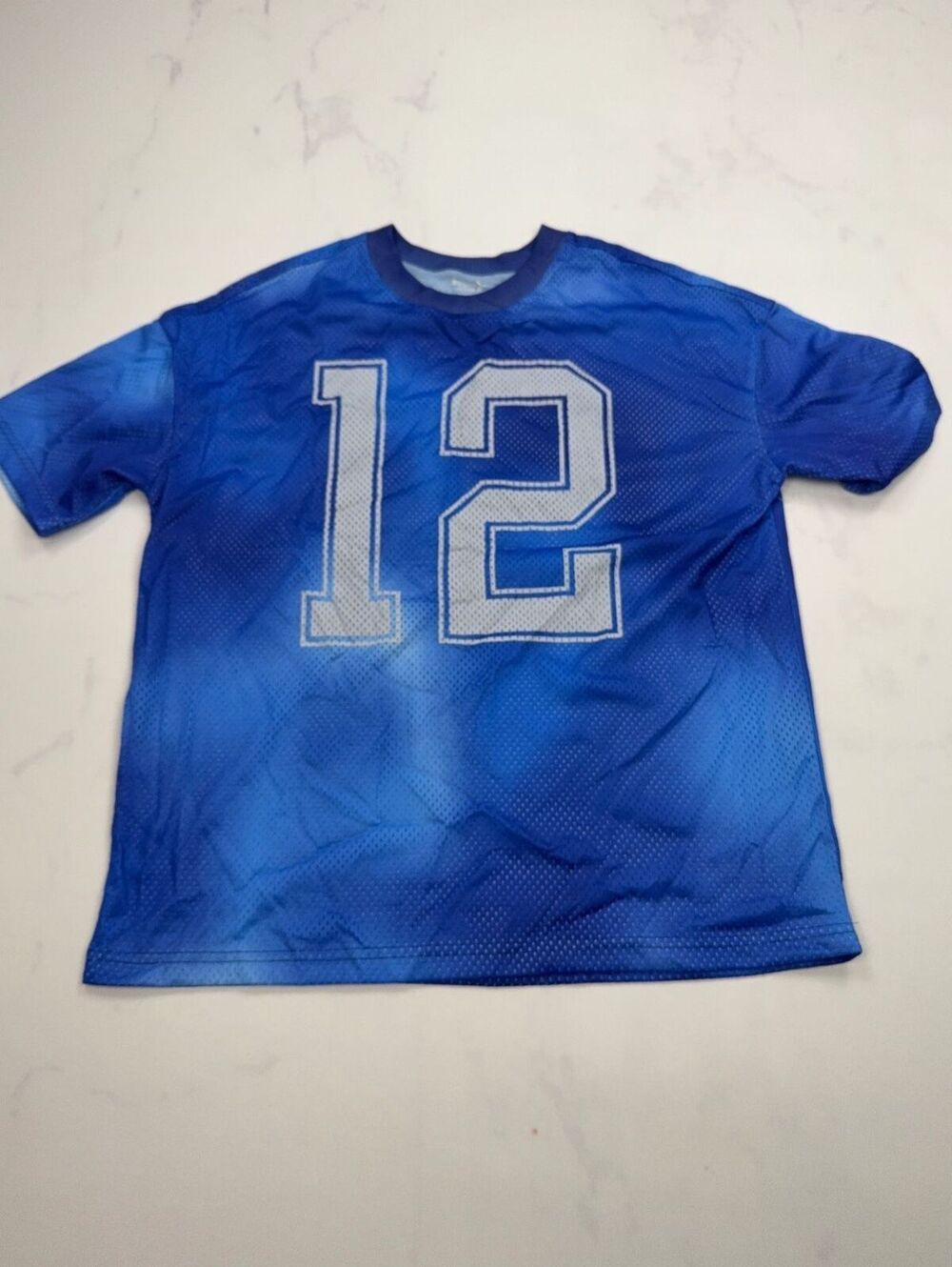 Old Navy 12 T Shirt Blue 2010s Varsity - Boys Large